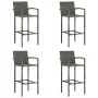 Taburetes de cocina 4 unidades ratán sintético gris de vidaXL, Sillas de jardín - Ref: Foro24-313456, Precio: 170,57 €, Descu...