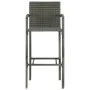 Taburetes de cocina 4 unidades ratán sintético gris de vidaXL, Sillas de jardín - Ref: Foro24-313456, Precio: 170,57 €, Descu...