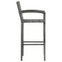 Taburetes de cocina 4 unidades ratán sintético gris de vidaXL, Sillas de jardín - Ref: Foro24-313456, Precio: 170,57 €, Descu...