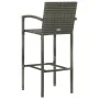 Taburetes de cocina 4 unidades ratán sintético gris de vidaXL, Sillas de jardín - Ref: Foro24-313456, Precio: 170,57 €, Descu...