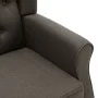 Sillón con taburete reposapiés de tela gris taupe de vidaXL, Sillones - Ref: Foro24-320159, Precio: 277,13 €, Descuento: %