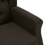 Sillón con taburete reposapiés de tela marrón oscuro de vidaXL, Sillones - Ref: Foro24-320156, Precio: 238,71 €, Descuento: %