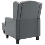 Sillón con taburete reposapiés tela gris claro de vidaXL, Sillones - Ref: Foro24-320151, Precio: 302,16 €, Descuento: %