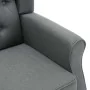 Sillón con taburete reposapiés tela gris claro de vidaXL, Sillones - Ref: Foro24-320151, Precio: 302,16 €, Descuento: %