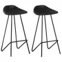 Taburetes de cocina 2 unidades cuero auténtico negro de vidaXL, Taburetes de cocina - Ref: Foro24-320641, Precio: 145,55 €, D...