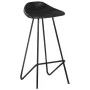 Taburetes de cocina 2 unidades cuero auténtico negro de vidaXL, Taburetes de cocina - Ref: Foro24-320641, Precio: 145,55 €, D...