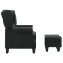 Sillón con taburete reposapiés tela gris oscuro de vidaXL, Sillones - Ref: Foro24-320152, Precio: 237,77 €, Descuento: %