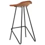 Taburetes de barra de cocina 4 unidades cuero auténtico marrón de vidaXL, Taburetes de cocina - Ref: Foro24-320644, Precio: 2...