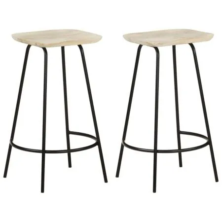 Taburetes de cocina 2 unidades madera maciza de mango de vidaXL, Taburetes de cocina - Ref: Foro24-320647, Precio: 148,84 €, ...