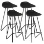 Taburetes de cocina 4 unidades cuero auténtico negro de vidaXL, Taburetes de cocina - Ref: Foro24-320642, Precio: 215,62 €, D...