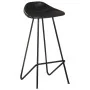 Taburetes de cocina 4 unidades cuero auténtico negro de vidaXL, Taburetes de cocina - Ref: Foro24-320642, Precio: 215,62 €, D...