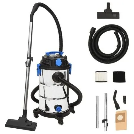 Aspirador en seco y húmedo plateado 1200 W 30 L de vidaXL, Aspiradoras - Ref: Foro24-152916, Precio: 108,82 €, Descuento: %