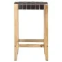 Kitchen stools 2 units genuine black leather 75 cm by vidaXL, Kitchen stools - Ref: Foro24-321835, Price: 117,87 €, Discount: %
