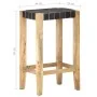 Kitchen stools 2 units genuine black leather 75 cm by vidaXL, Kitchen stools - Ref: Foro24-321835, Price: 117,87 €, Discount: %