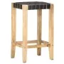 Kitchen stools 2 units genuine black leather 75 cm by vidaXL, Kitchen stools - Ref: Foro24-321835, Price: 117,87 €, Discount: %