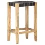 Kitchen stools 2 units genuine black leather 75 cm by vidaXL, Kitchen stools - Ref: Foro24-321835, Price: 117,87 €, Discount: %