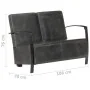 Aged gray genuine leather 2-seater sofa by vidaXL, Armchairs - Ref: Foro24-321866, Price: 366,24 €, Discount: %