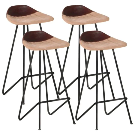 Taburetes de cocina 4 unidades cuero auténtico marrón de vidaXL, Taburetes de cocina - Ref: Foro24-320646, Precio: 170,08 €, ...