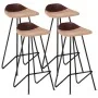 Taburetes de cocina 4 unidades cuero auténtico marrón de vidaXL, Taburetes de cocina - Ref: Foro24-320646, Precio: 170,08 €, ...