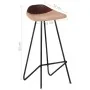 Taburetes de cocina 4 unidades cuero auténtico marrón de vidaXL, Taburetes de cocina - Ref: Foro24-320646, Precio: 170,08 €, ...