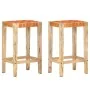 Taburetes de bar 2 piezas cuero auténtico marrón 75 cm de vidaXL, Taburetes de cocina - Ref: Foro24-321830, Precio: 129,09 €,...