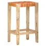 Taburetes de bar 2 piezas cuero auténtico marrón 75 cm de vidaXL, Taburetes de cocina - Ref: Foro24-321830, Precio: 129,09 €,...