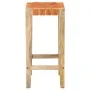 Taburetes de bar 2 piezas cuero auténtico marrón 75 cm de vidaXL, Taburetes de cocina - Ref: Foro24-321830, Precio: 129,09 €,...