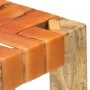 Taburetes de bar 2 piezas cuero auténtico marrón 75 cm de vidaXL, Taburetes de cocina - Ref: Foro24-321830, Precio: 129,09 €,...
