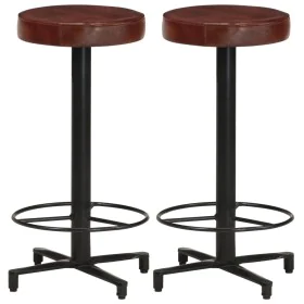 Kitchen bar stools 2 units genuine leather 66 cm by vidaXL, Kitchen stools - Ref: Foro24-321968, Price: 138,32 €, Discount: %