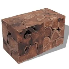Taburetes/mesa de centro madera de teca maciza de vidaXL, Taburetes y sillas plegables - Ref: Foro24-274355, Precio: 222,72 €...