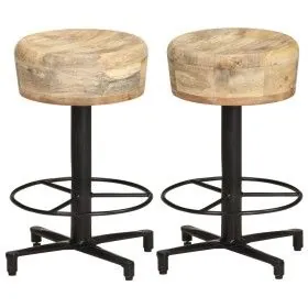 Taburetes de cocina 2 unidades madera maciza de mango 52 cm de vidaXL, Taburetes de cocina - Ref: Foro24-321963, Precio: 124,...