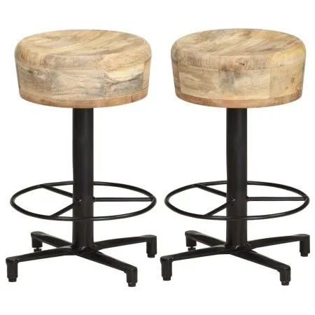 Taburetes de cocina 2 unidades madera maciza de mango 52 cm de vidaXL, Taburetes de cocina - Ref: Foro24-321963, Precio: 124,...