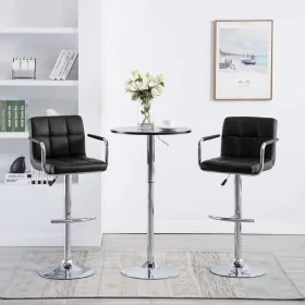 Küchenhocker 2 Einheiten aus schwarzem Kunstleder von vidaXL, Küchenhocker - Ref: Foro24-323624, Preis: 140,70 €, Rabatt: %