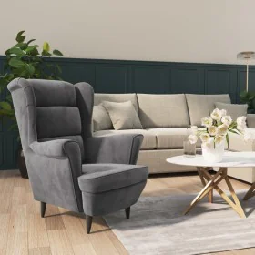 Sillón de terciopelo gris claro de vidaXL, Sillones - Ref: Foro24-324059, Precio: 202,48 €, Descuento: %