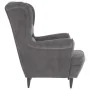 Sillón de terciopelo gris claro de vidaXL, Sillones - Ref: Foro24-324059, Precio: 202,48 €, Descuento: %