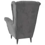Sillón de terciopelo gris claro de vidaXL, Sillones - Ref: Foro24-324059, Precio: 202,48 €, Descuento: %