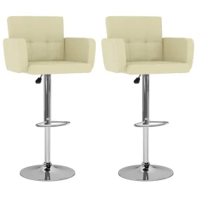 Küchenhocker 2 Einheiten cremefarbenes Kunstleder von vidaXL, Küchenhocker - Ref: Foro24-323657, Preis: 189,74 €, Rabatt: %