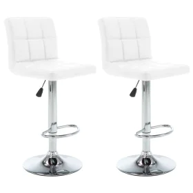 Taburetes de cocina 2 unidades cuero sintético blanco de vidaXL, Taburetes de cocina - Ref: Foro24-323633, Precio: 122,72 €, ...