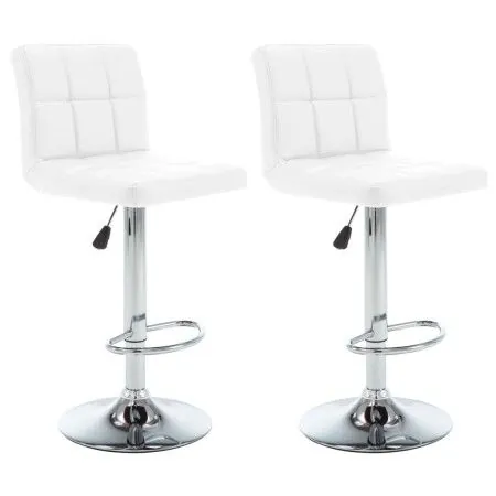 Taburetes de cocina 2 unidades cuero sintético blanco de vidaXL, Taburetes de cocina - Ref: Foro24-323633, Precio: 122,72 €, ...