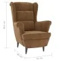 Sillón de terciopelo marrón de vidaXL, Sillones - Ref: Foro24-324067, Precio: 200,68 €, Descuento: %