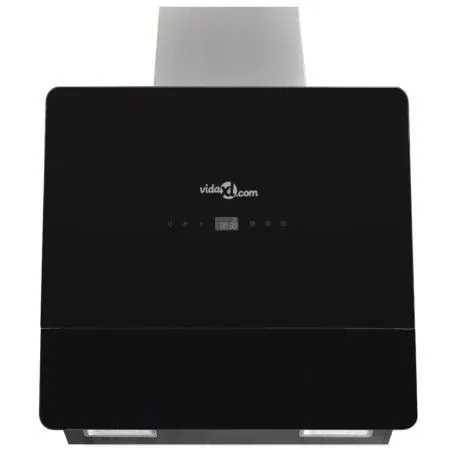Campana extractora vidrio templado negro con pantalla 600 mm de vidaXL, Extractores - Ref: Foro24-241215, Precio: 152,81 €, D...