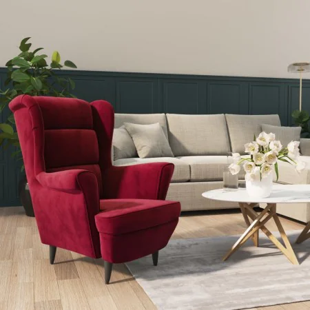 Sillón de tela color vino de vidaXL, Sillones - Ref: Foro24-324064, Precio: 220,69 €, Descuento: %
