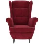 Sillón de tela color vino de vidaXL, Sillones - Ref: Foro24-324064, Precio: 220,69 €, Descuento: %