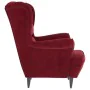 Sillón de tela color vino de vidaXL, Sillones - Ref: Foro24-324064, Precio: 220,69 €, Descuento: %