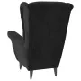 Sillón de terciopelo negro de vidaXL, Sillones - Ref: Foro24-324065, Precio: 200,75 €, Descuento: %