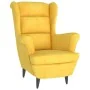 Sillón de terciopelo amarillo mostaza de vidaXL, Sillones - Ref: Foro24-324066, Precio: 204,50 €, Descuento: %