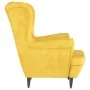 Sillón de terciopelo amarillo mostaza de vidaXL, Sillones - Ref: Foro24-324066, Precio: 204,50 €, Descuento: %