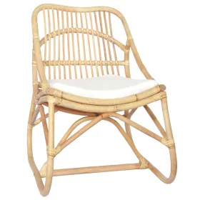 Silla de ratán lino de vidaXL, Sillones - Ref: Foro24-325481, Precio: 179,23 €, Descuento: %
