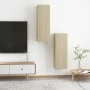 Muebles de TV 2 uds madera contrachapada roble 30,5x30x90 cm de vidaXL, Muebles TV - Ref: Foro24-803351, Precio: 85,75 €, Des...