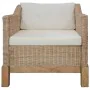 Sillón con cojines ratán natural de vidaXL, Sillones - Ref: Foro24-283075, Precio: 307,93 €, Descuento: %